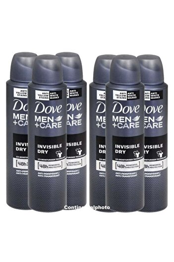 Dove Men+Care Invisible Dry Spray Anti-Perspirant Deodorant 150ml Pack of 6