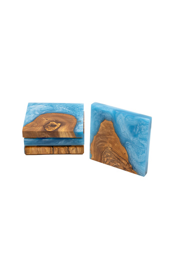 KAYNOCK Blue Epoxy Coaster Set