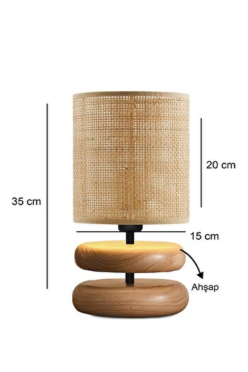 HOMİNG Homing Nuna Bambu Hazeran Rattan Ahşap Abajur 241470