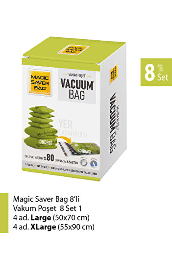 Magic Saver Bag 8-Piece Vacuum Bag Set-1