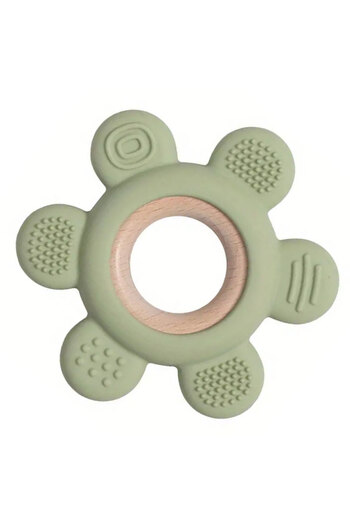 OEM Silicone Teething Toy, Star Shape, BPA Free, Green