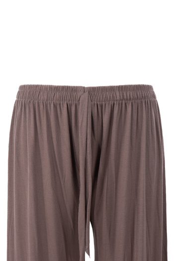 Oppland Women's Elastic Waist Large Size Comfortable Full-Mold Lycra Viscose Combed Fabric Trousers