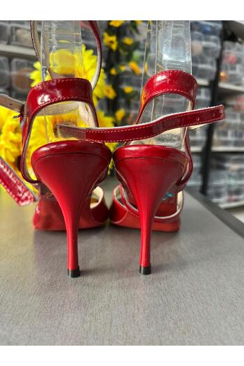 bitangosu Patent Leather Red Butterfly Model Tango Dance and Evening Dress Shoes