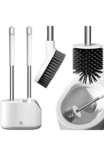 varioshop Set 2 Perii din Silicon pentru Toaleta VarioShop®, Suport Perii, pentru Cada, Chiuveta, Utilizare U