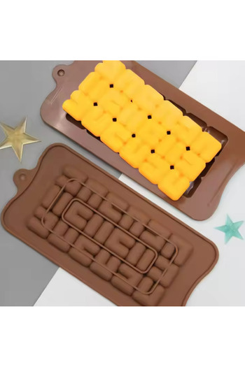 zola 3D chocolate silicone mold, flexible, -40°C/+230°C, 21x10.5 cm, brown