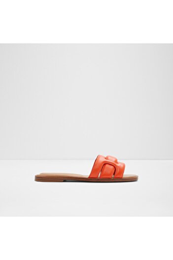 Aldo Elenaa - Women's Genuine Leather Bright Orange Flat Slippers