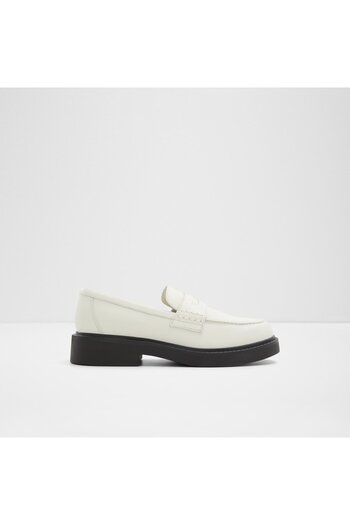 Aldo Verima- Genuine Leather White Women's Loafer