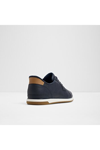 Aldo Fıtzpatrick - Men's Faux Leather Navy Blue Flat Lace-Up Shoes