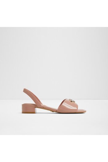 Aldo Muffy - Women's Faux Leather Other Pink Laceless Heeled Sandals
