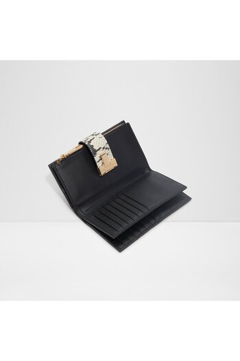 Aldo Ormeside - Women's Faux Leather Ecru Multi Top Zipper Wallet