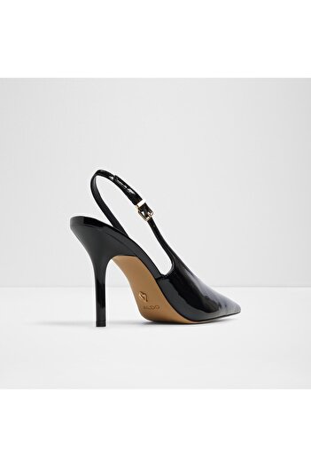 Aldo Lysandre - Women's Faux Leather Black Thin Heeled Shoes