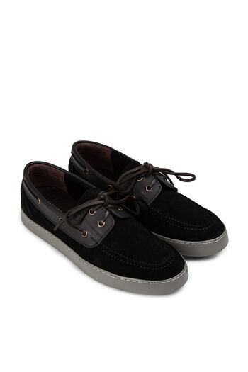 Deery Γνήσια Suede Black Marine Casual Ανδρικά Παπούτσια