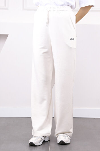 İmajButik Ecru Elastic Waist Modal Sweatpants