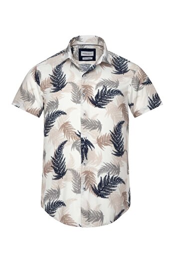 tambattal Plus Size Patterned Viscose Shirt Short Sleeve (Wide Relaxed Fit)