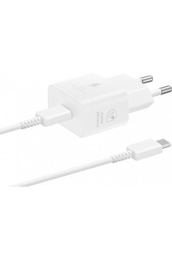 Samsung Incarcator Original Samsung Fast Charging T2510XWEGEU 25W USB-C Cablu Inclus Alb