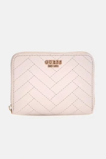 Guess Anning Slg Medium Zip Around Women Cream Wallet Swqg9508140-Sto