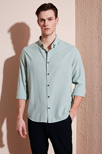 Buratti Cotton Regular Fit Button Collar Shirt Men's Shirt Cf20S 111871
