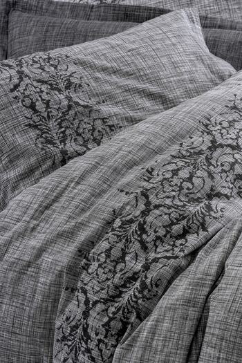 Cotton Box Plain Single Duvet Cover Set Sooty Gray