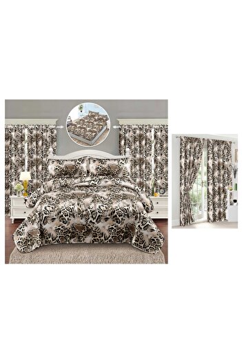 CHIRASO CHIRASO FINET Bedding Set, 6 Pieces with Drapery, Sheet 140x200, Quilt 160x200