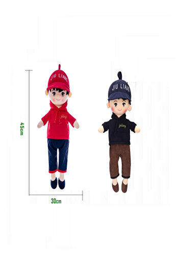 rexa Plush Soft Toy Boy in Red Outfit 45cm