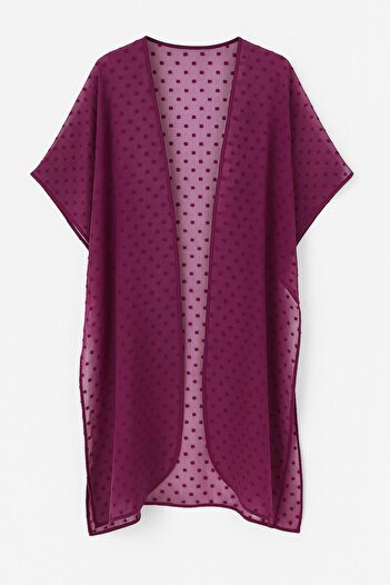 DİLARRA Boutique Purple Polka Dot Tulle Pareo