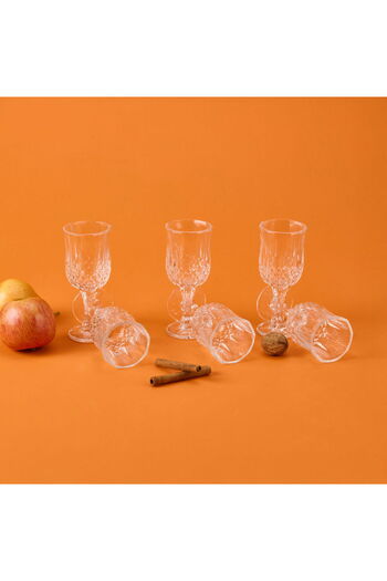 Evidea Arow Berry 6-Piece Coffee Side Glass - Transparent - 180 ml