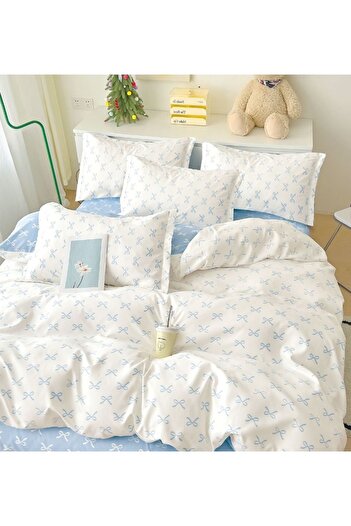 CHIRASO Set Lenjerie CHIRASO Finet, 6 Piese, 2 Persoane, Cearceaf 240x250, Pilota 200x230, 4 Perne, Imprimeu