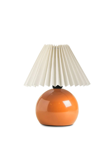 HOMİNG Homing Orange Carpi Pleated Headboard Fabric Lampshade