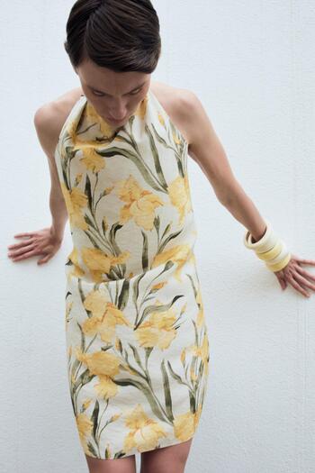 Suud Collection Colorful Sasha Halter Neck Dress