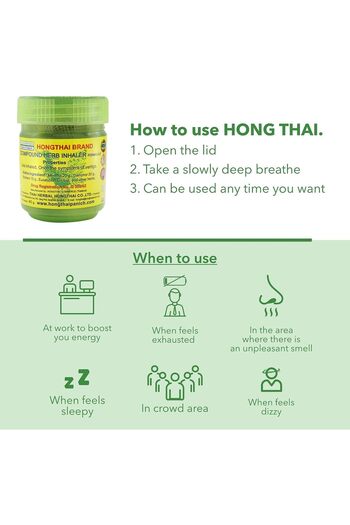 Hong Thai Compound Thai Herb Inhalant (PACK OF 2)