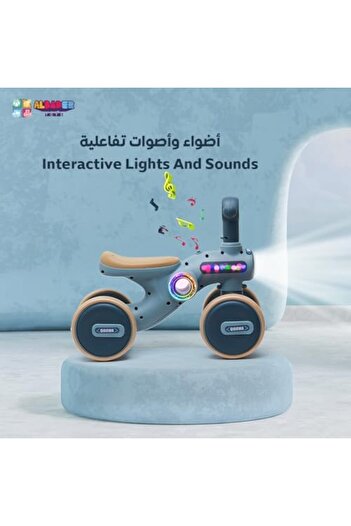 ALBADER Push Bike - Toddler Balance Bike, Balance Bike With 4 Wheels | Early Learning Interactive