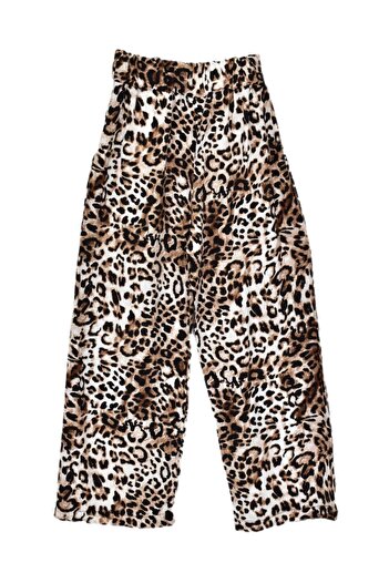 BAGLAN Girls' Printed Wide-Leg Elastic Lace-Up Trousers Bgl-St04625