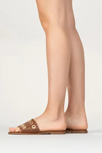 PASSAGE SHOES Γυναικείες Παντόφλες από συνθετικό δέρμα 6322 TABA