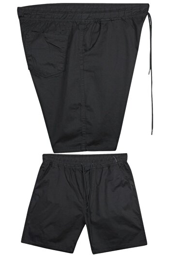 marufshop Men's Lace-Up Gabardine Shorts with Lycra Large Size Suitable for 120 - 157 Kilos