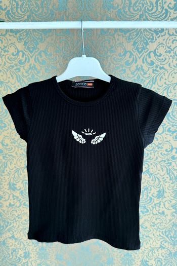 DPARİS Girl's Ribbed T-Shirt