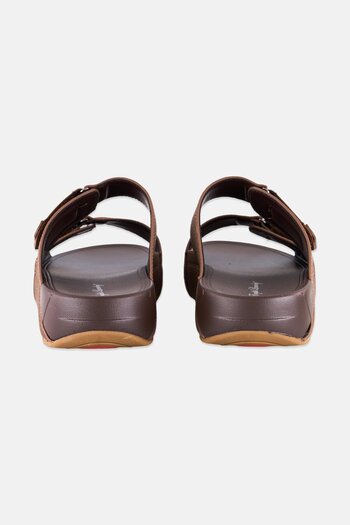English Laundry Men Two Strap Slip On Arabic Sandals, Dark Brown