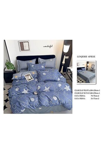 CHIRASO CHIRASO Finet Bedding Set, 6 Pieces, 2 Persons, Sheet 240x250, Quilt 200x230, 4 Pillowcases, Print