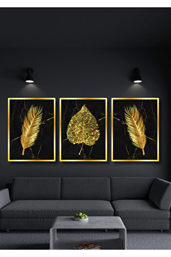 NT Handmade Plexiglass Framed Wooden Leaves Wall Decoration Table Set for Living Room Living Bedroom Kitchen Entrance