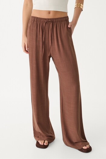 Stradivarius Flowing linen blend trousers