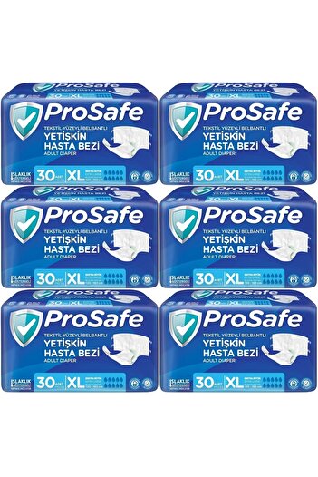 PROSAFE Patient Diapers Adult Waistband Textile Surface Xl-Extra Large Size 180 Pieces (6Pk*30)