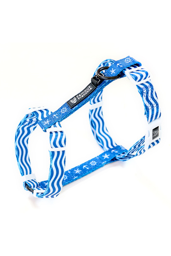 Famous Frenchie 3-piece set, adjustable harness, leash, dog bag accessory, Prince of the Sea