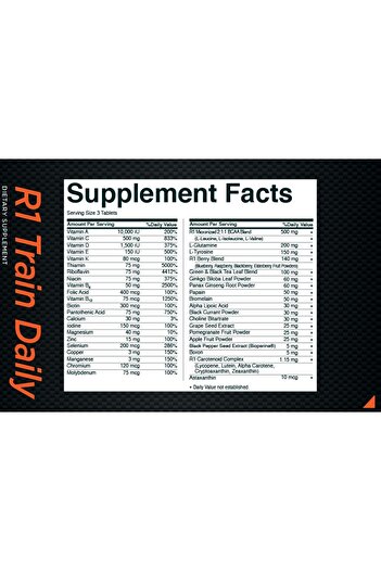 Rule 1 Train Daily Multivitamin with Antioxidants, Amino Acids & Superfoods, 90 Tablets