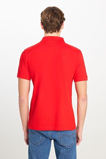 Lee Men's Regular Fit Polo T-Shirt Coral