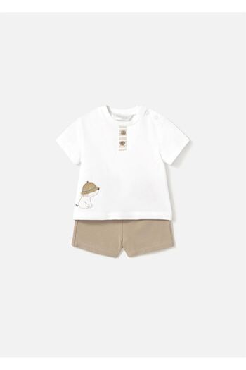 MAYORAL Baby Boy 4-Piece T-Shirt Shorts Set Beige-White 1610
