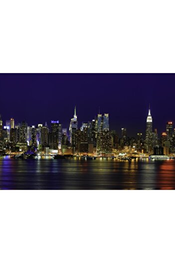 media Self-adhesive and washable wall mural Manhattan, New York at night, 220 x 135 cm