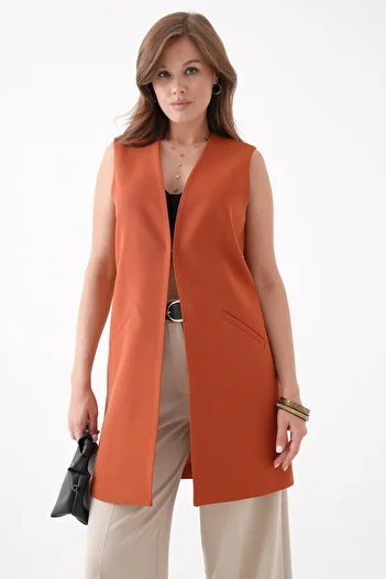 Saade Tile Agraf Comfortable Cut Vest with Closure Pocket