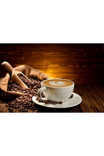media Photo wallpaper Composition62 Cup and coffee beans3, 300 x 200 cm
