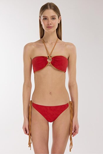 AYYILDIZ 5713 Coral Strapless Bikini Set