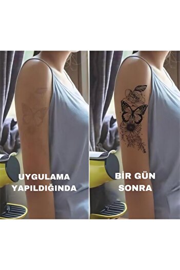 Mecit Tuhafiye 1 AY KALICI NO LOVE YAZI YORULMUŞ MELEK GEÇİCİ DÖVME
