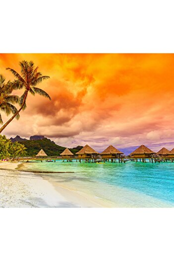 media Self-adhesive and washable wall mural Storm in Paradise, 270 x 200 cm